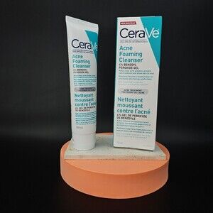 2Pack CeraVe 4% Benzoyl Peroxide Acne Treatment Foaming Cleanser Face Body Wash